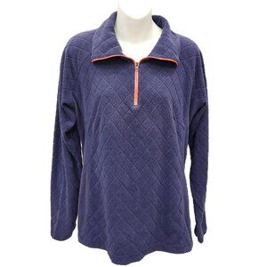 Columbia Glacial Fleece III Quilted Purple Quarter Zip Women’s Pull Over Size L